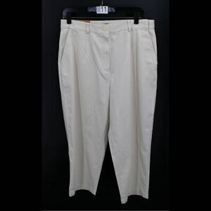 LL BEAN ORIGINAL FIT SIZE 14 WOMEN'S KHAKI PANTS CAPRI NWT